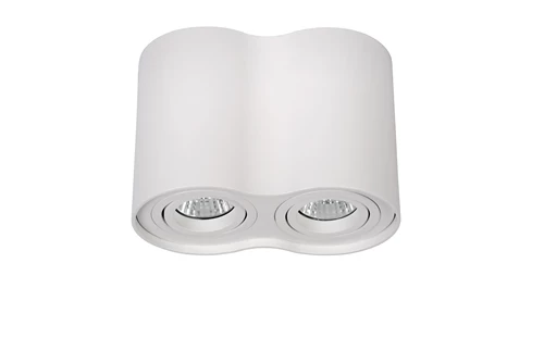 Lucide TUBE - Ceiling spotlight - 2xGU10 - White - turned off